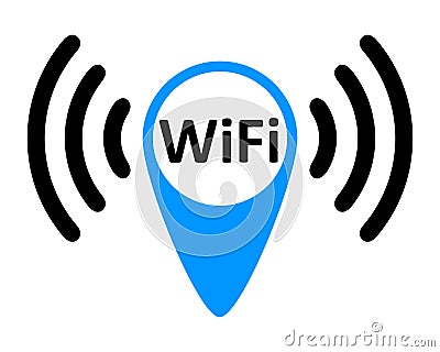 Free wifi logo zone - vector Stock Photo